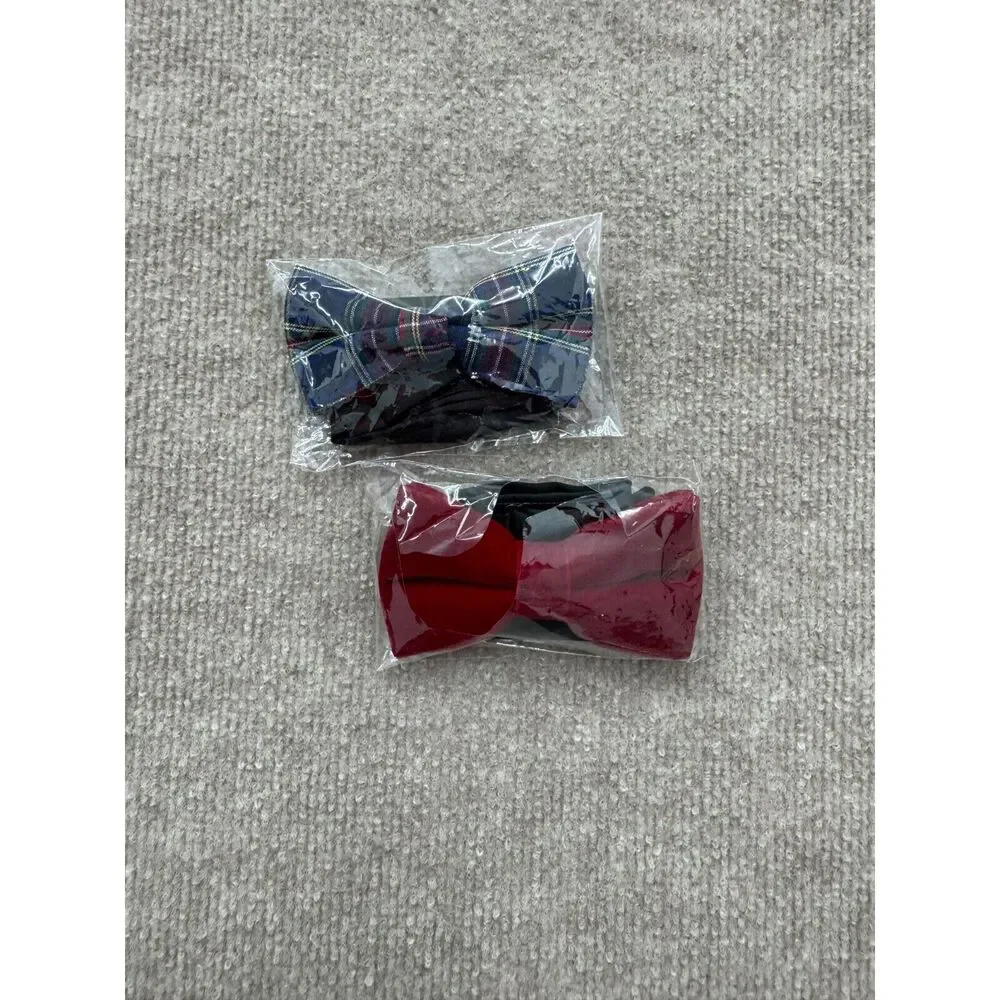 Shein 2 Pack Red Blue Bow Ties Boys One Size